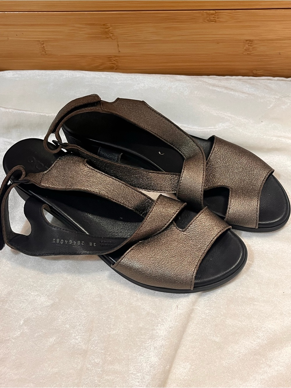 Arche Women's Metallic Bronze Open-Toe Slingback Sandals
